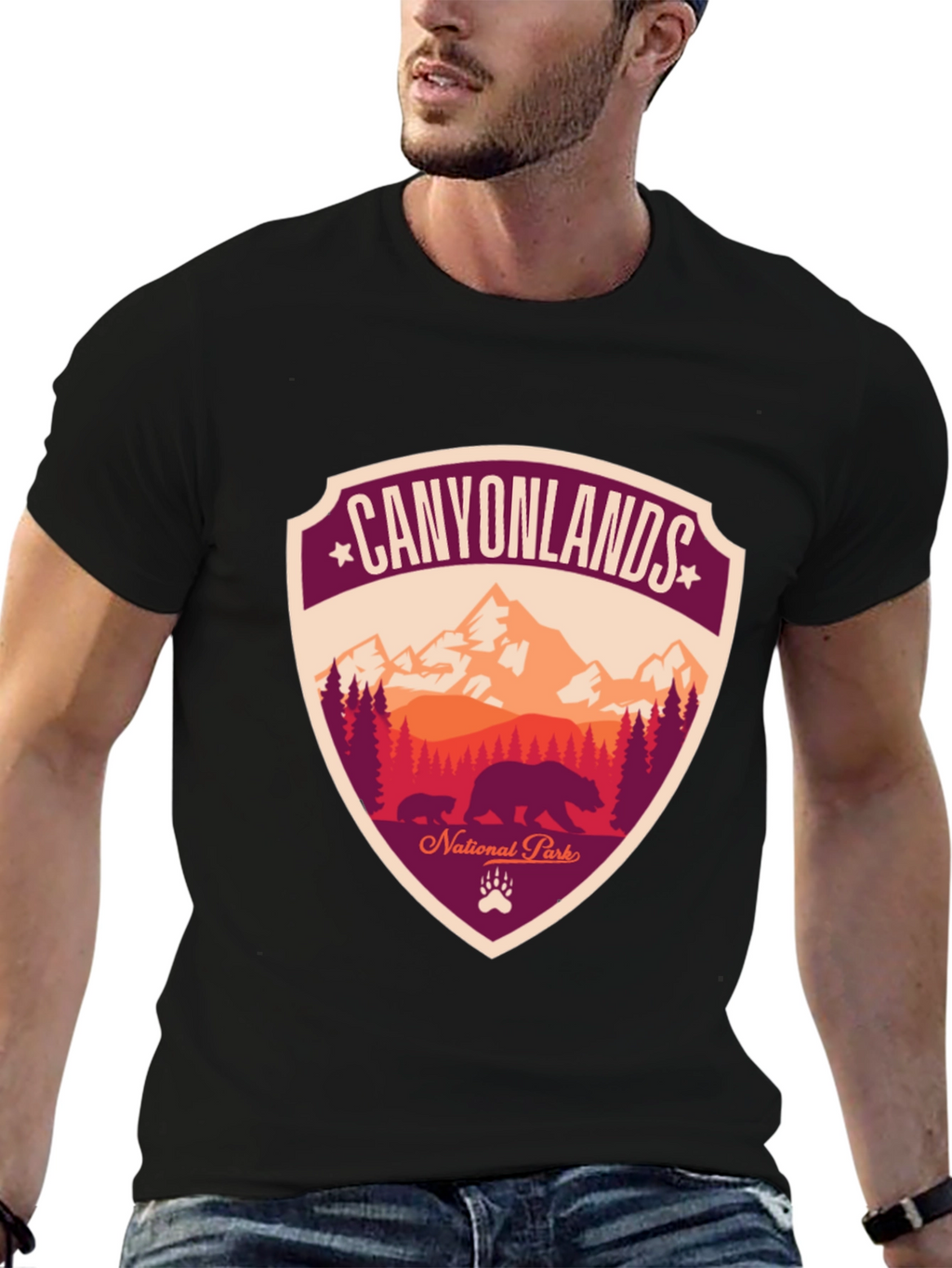 Canyonlands National Park T-Shirt - Bear Design
