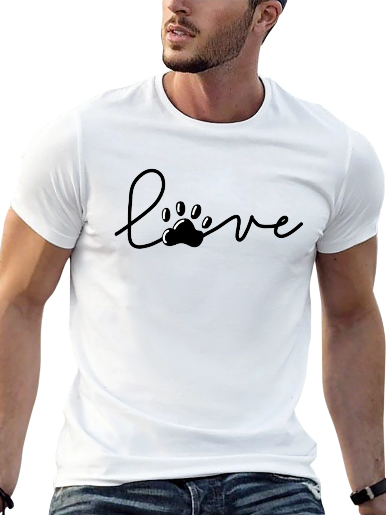 Love Paw Print Graphic Tee - Unisex