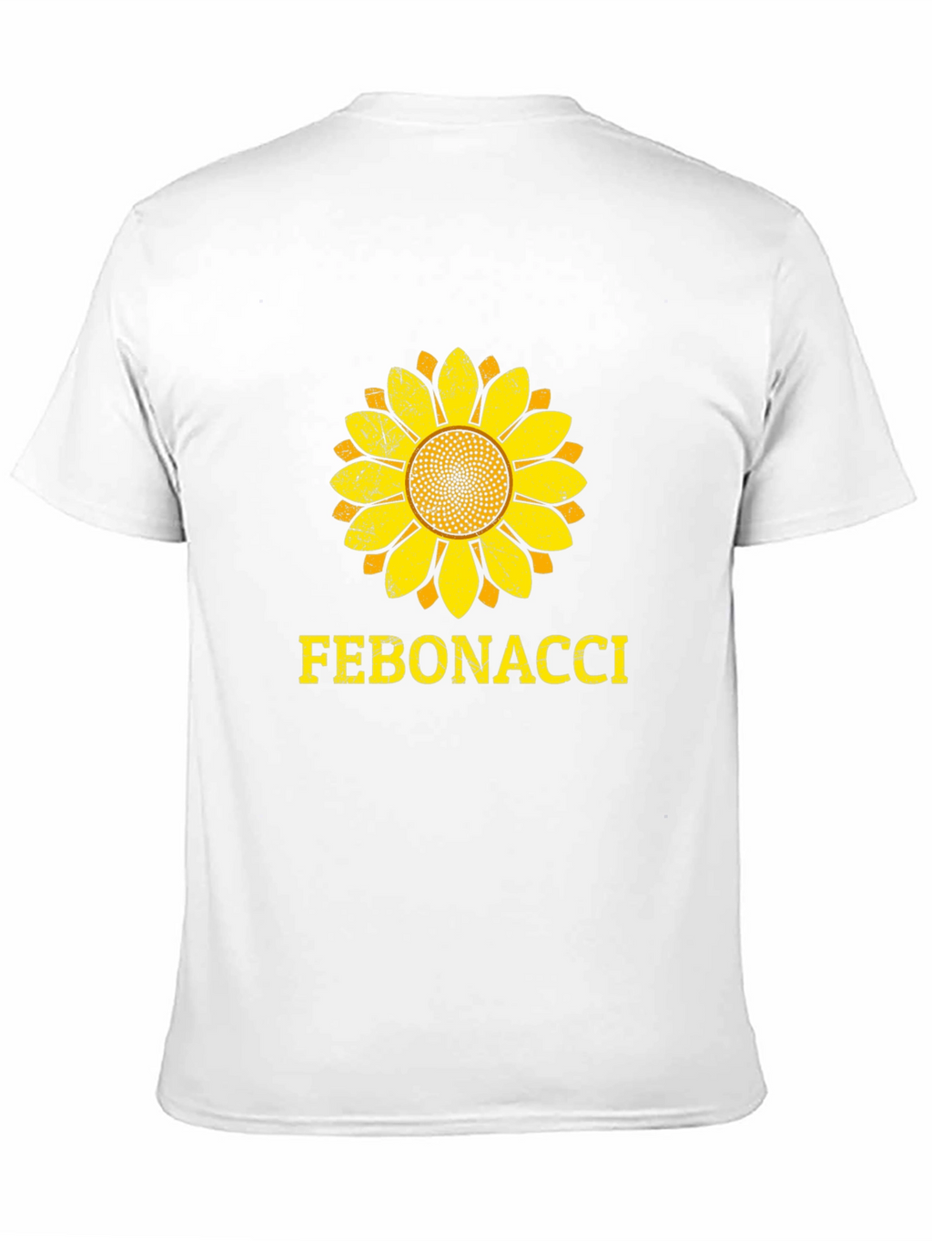 Fibonacci Sunflower Graphic T-Shirt - Black Cotton Tee