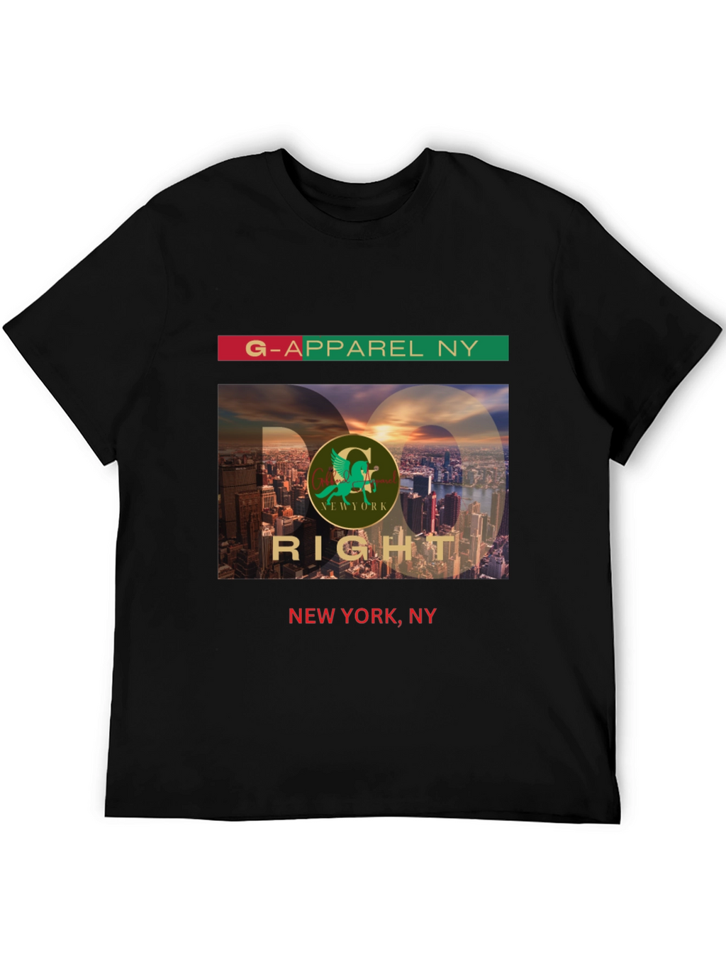 G-Apparel NY Black Graphic Tee