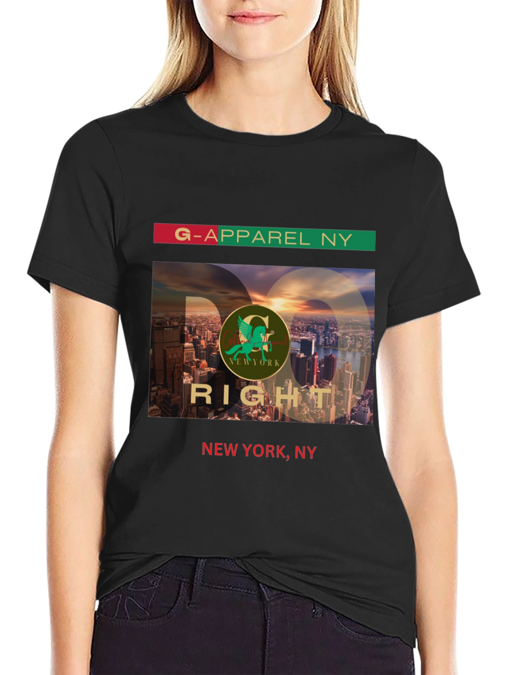 G-Apparel NY Black Graphic Tee