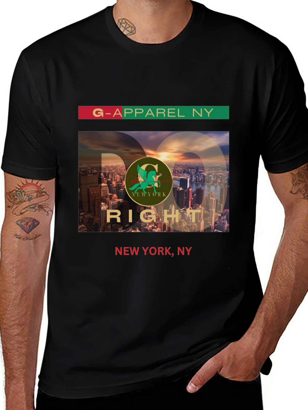 G-Apparel NY Black Graphic Tee