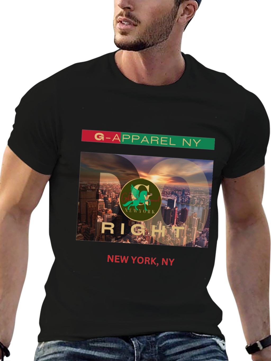 G-Apparel NY Black Graphic Tee