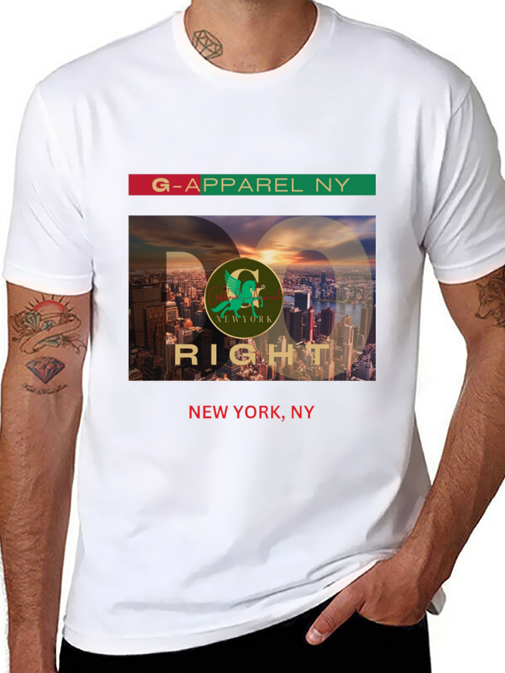 G-Apparel NY Black Graphic Tee