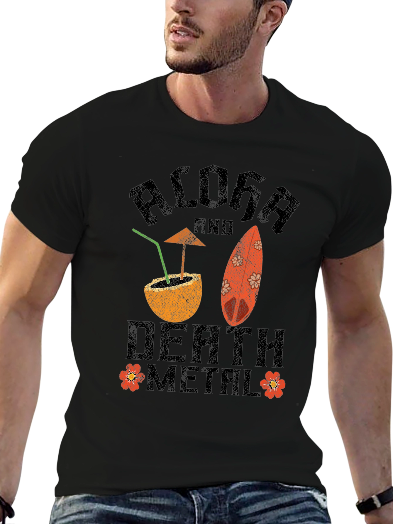 Aloha Death Metal Graphic T-Shirt