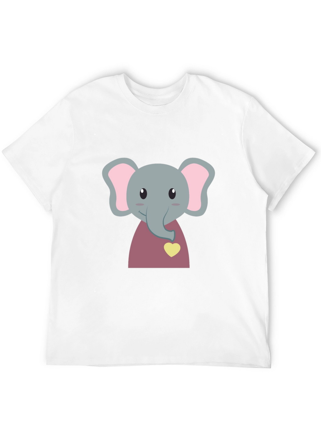 Cute Elephant T-Shirt - Black Cotton Tee