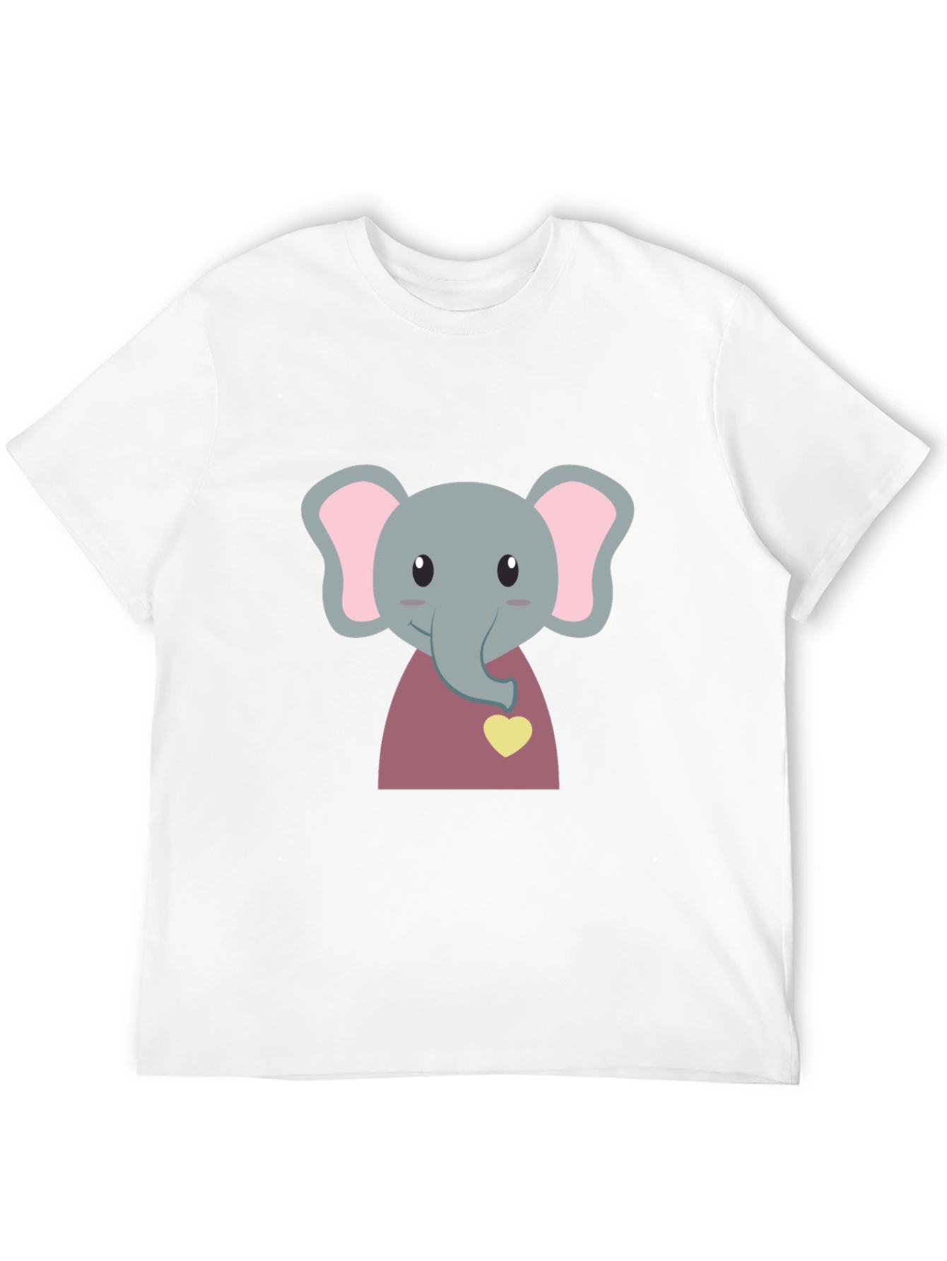 Cute Elephant T-Shirt - Black Cotton Tee
