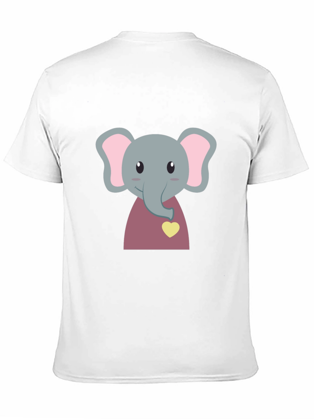 Cute Elephant T-Shirt - Black Cotton Tee