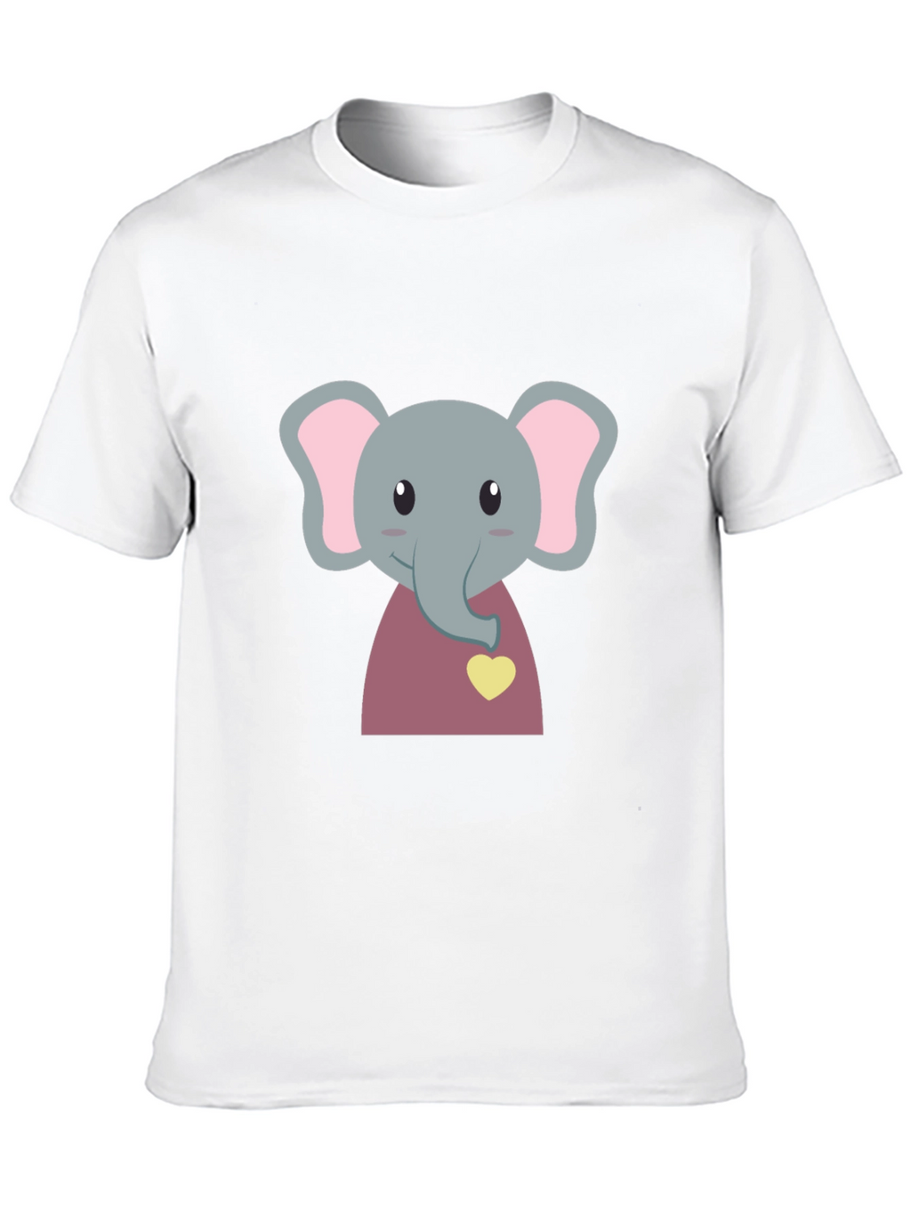 Cute Elephant T-Shirt - Black Cotton Tee