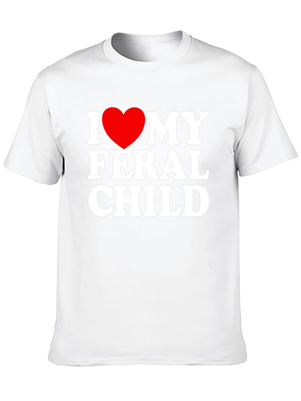 I Heart My Feral Child Black T-Shirt