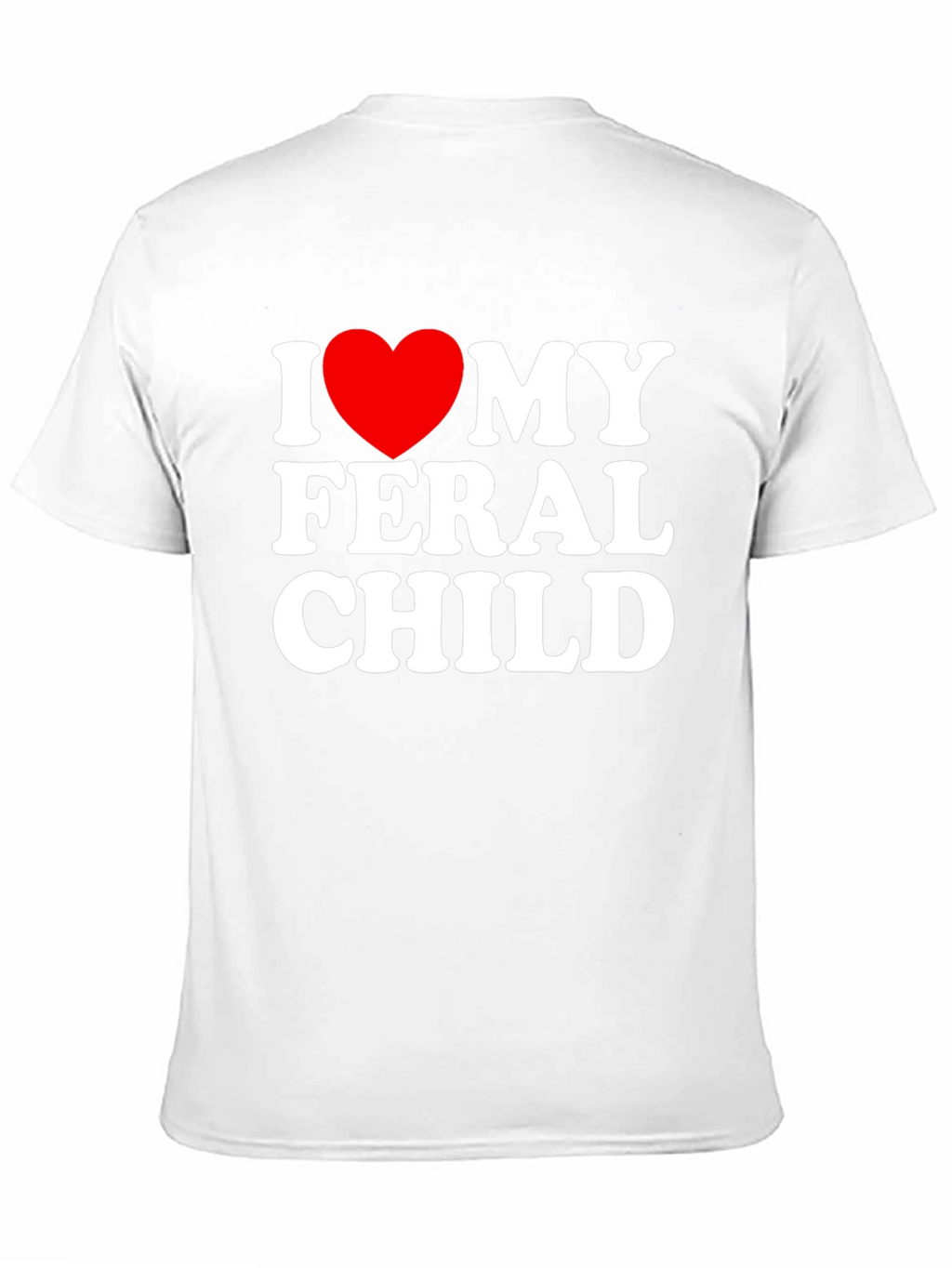 I Heart My Feral Child Black T-Shirt