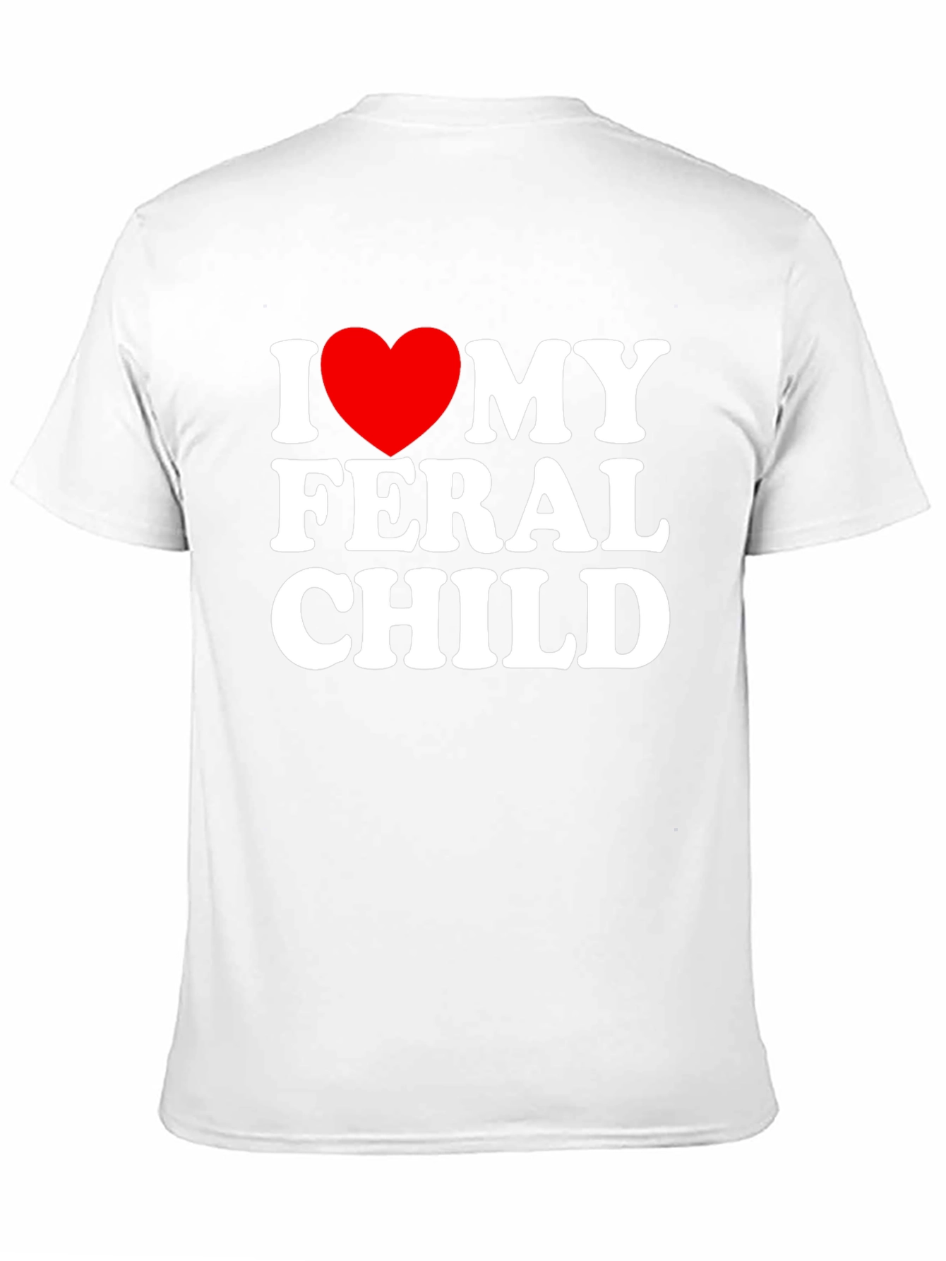 I Heart My Feral Child Black T-Shirt