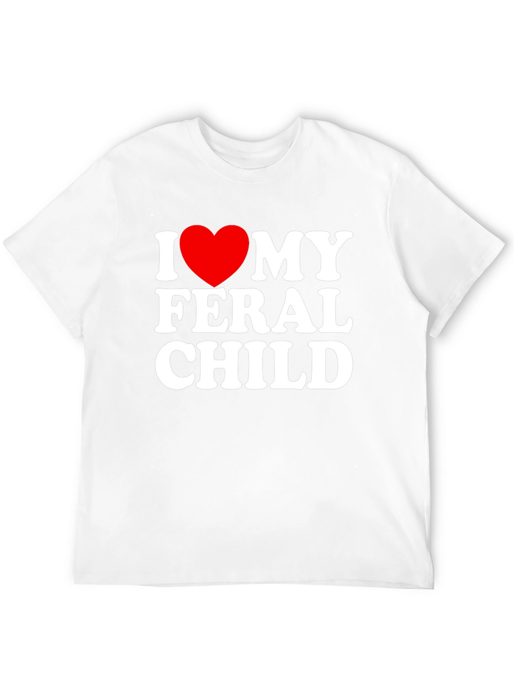 I Heart My Feral Child Black T-Shirt