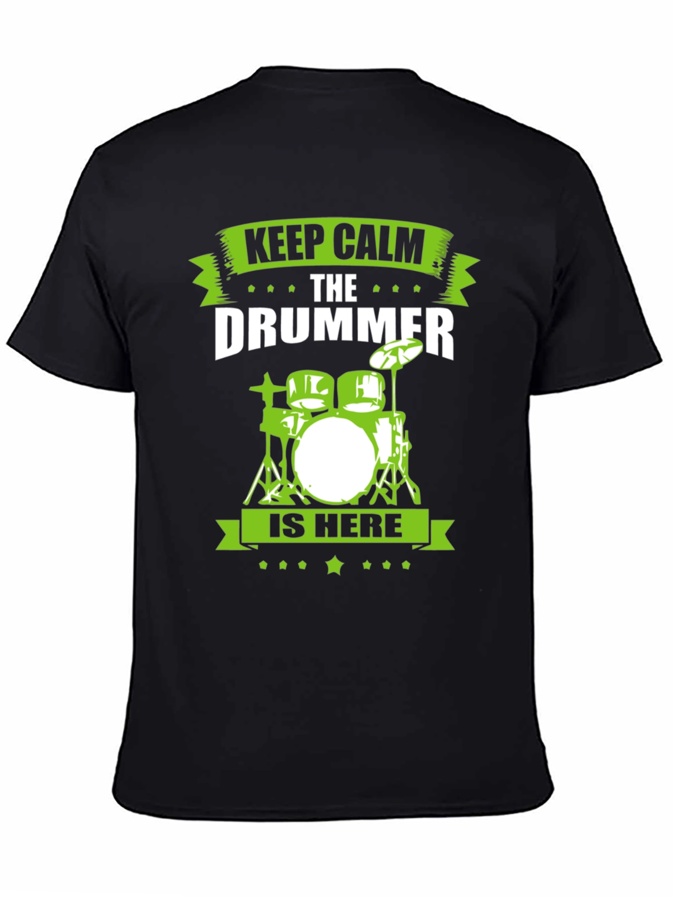 Keep Calm Drummer T-Shirt - Black