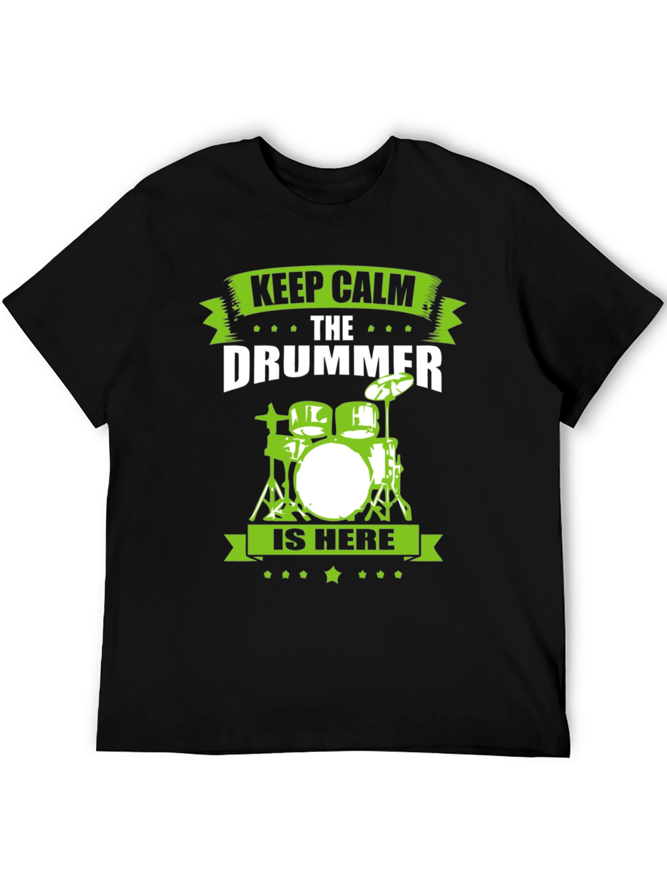 Keep Calm Drummer T-Shirt - Black