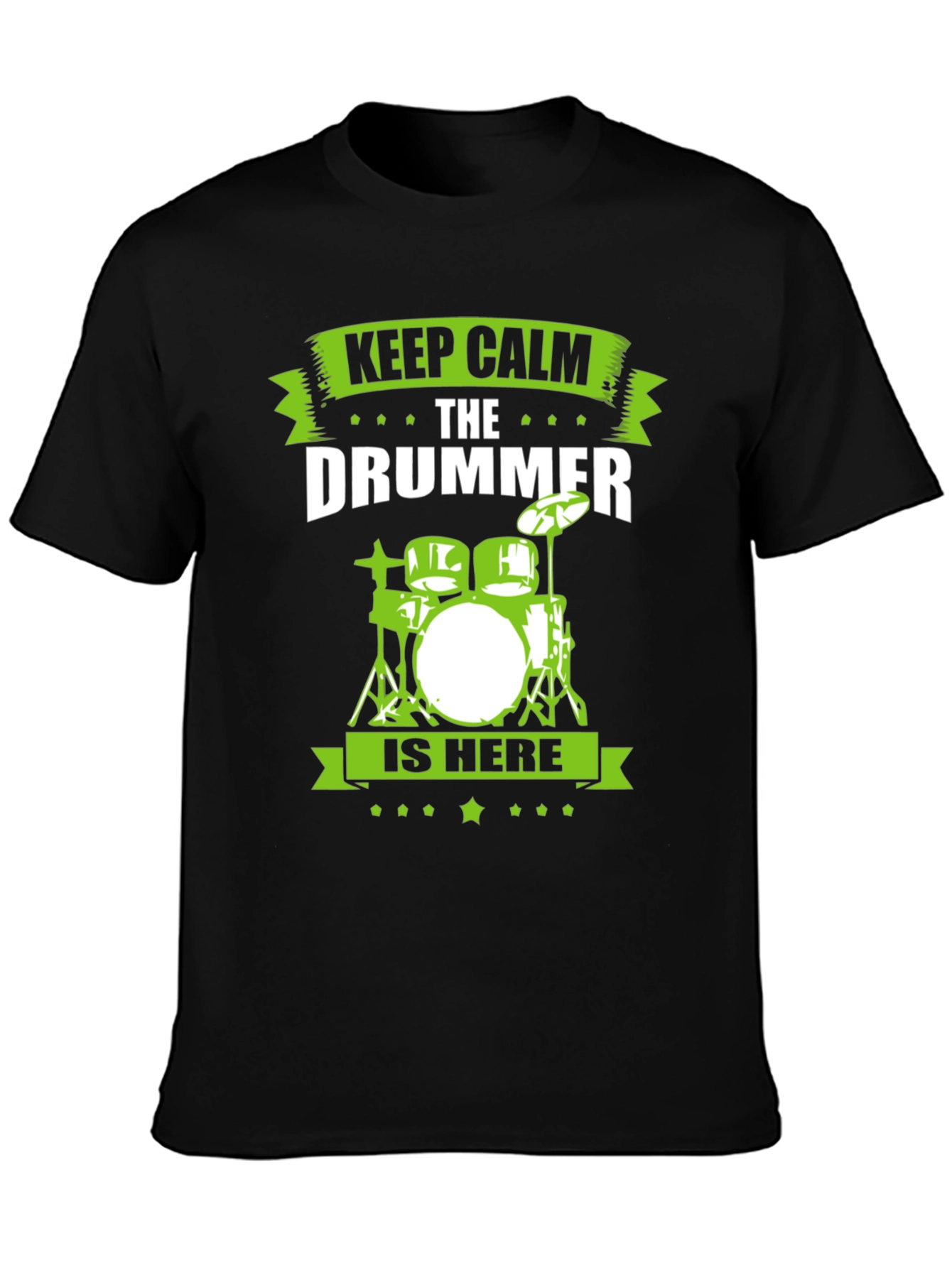 Keep Calm Drummer T-Shirt - Black