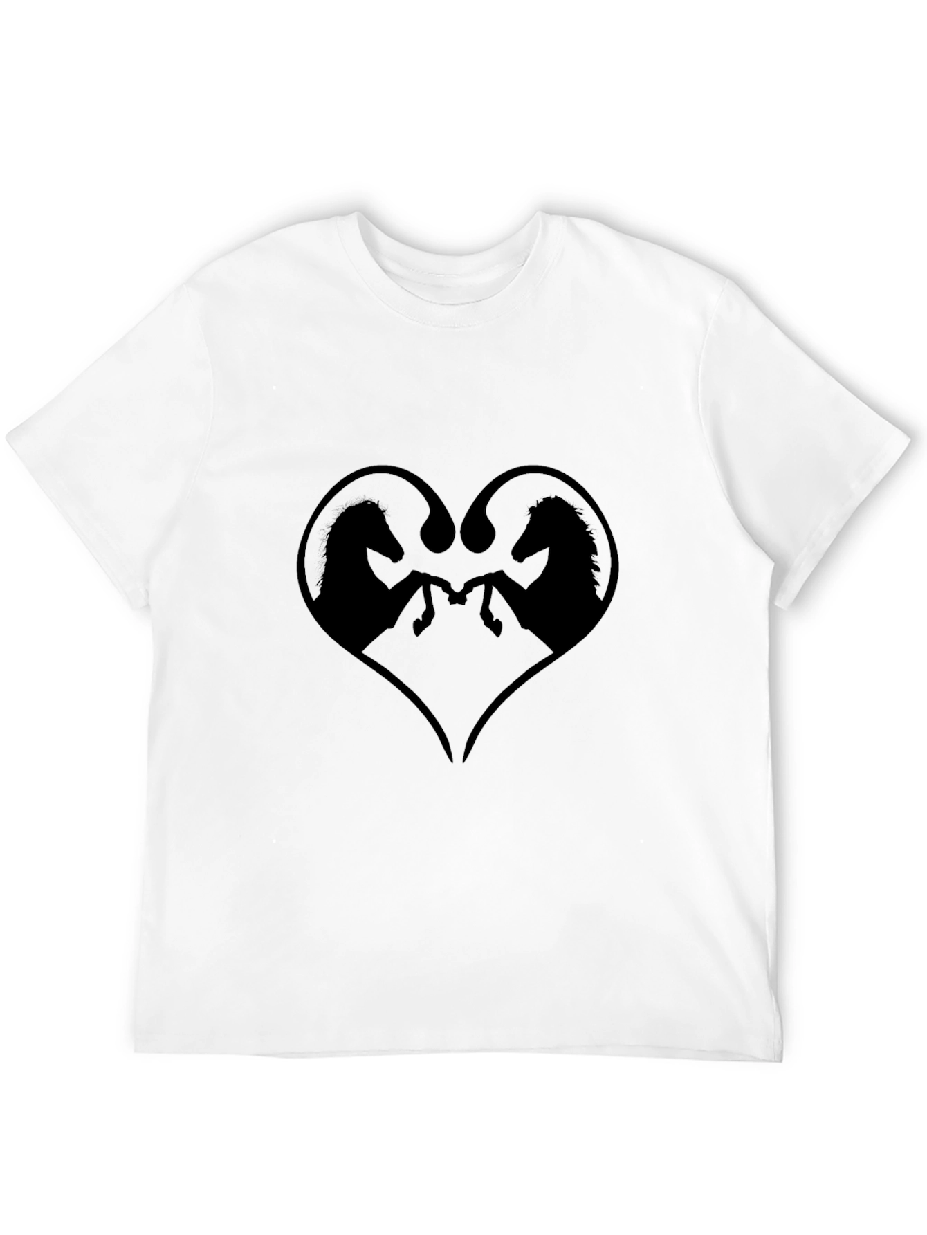Heart Horses Black T-Shirt