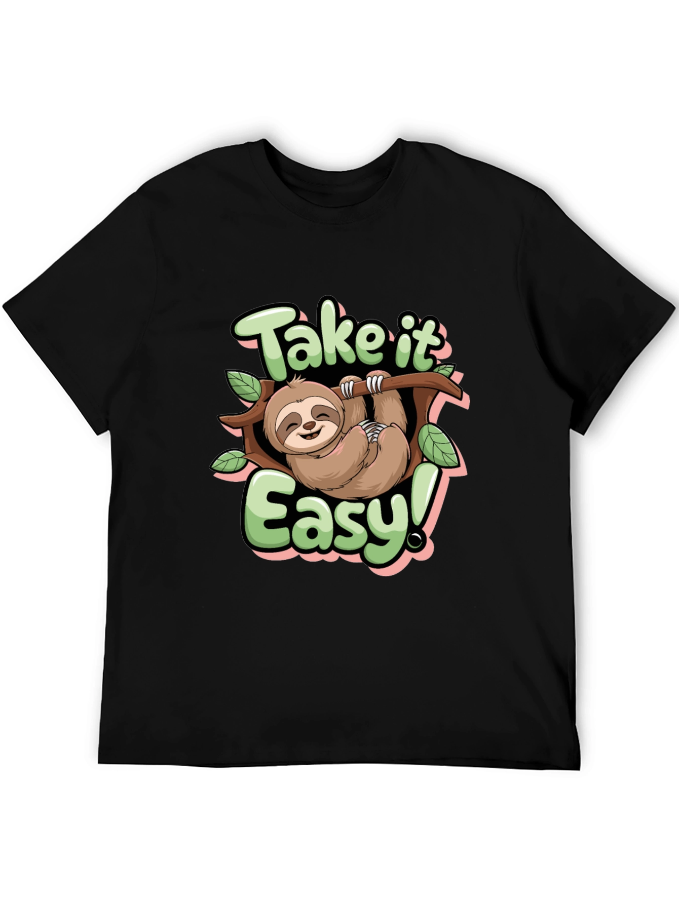 Take it Easy Sloth Graphic Tee - Relaxed Fit