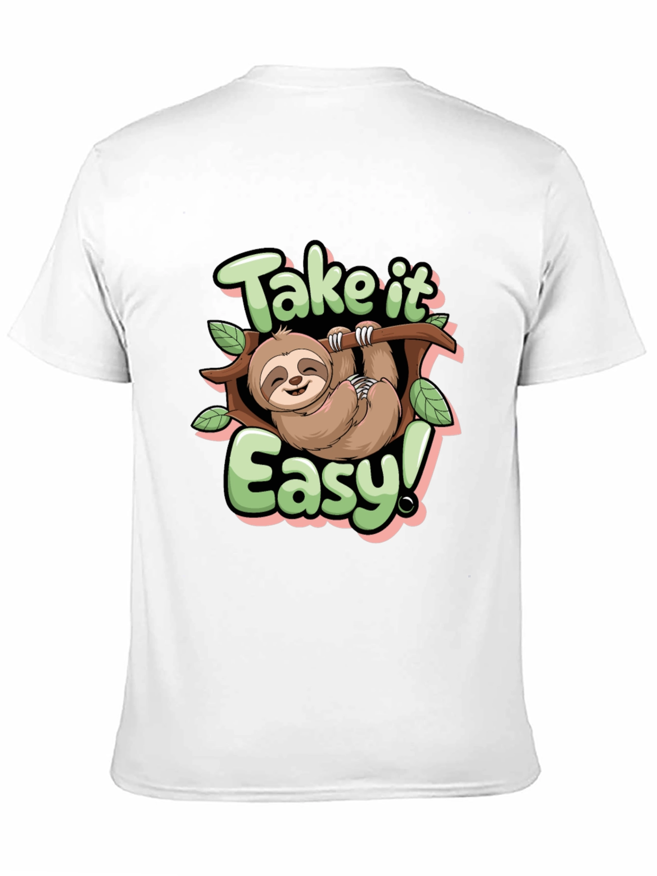 Take it Easy Sloth Graphic Tee - Relaxed Fit