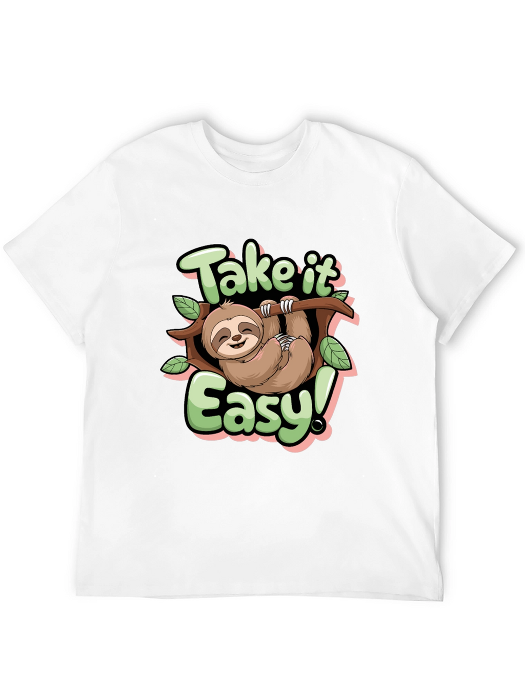 Take it Easy Sloth Graphic Tee - Relaxed Fit
