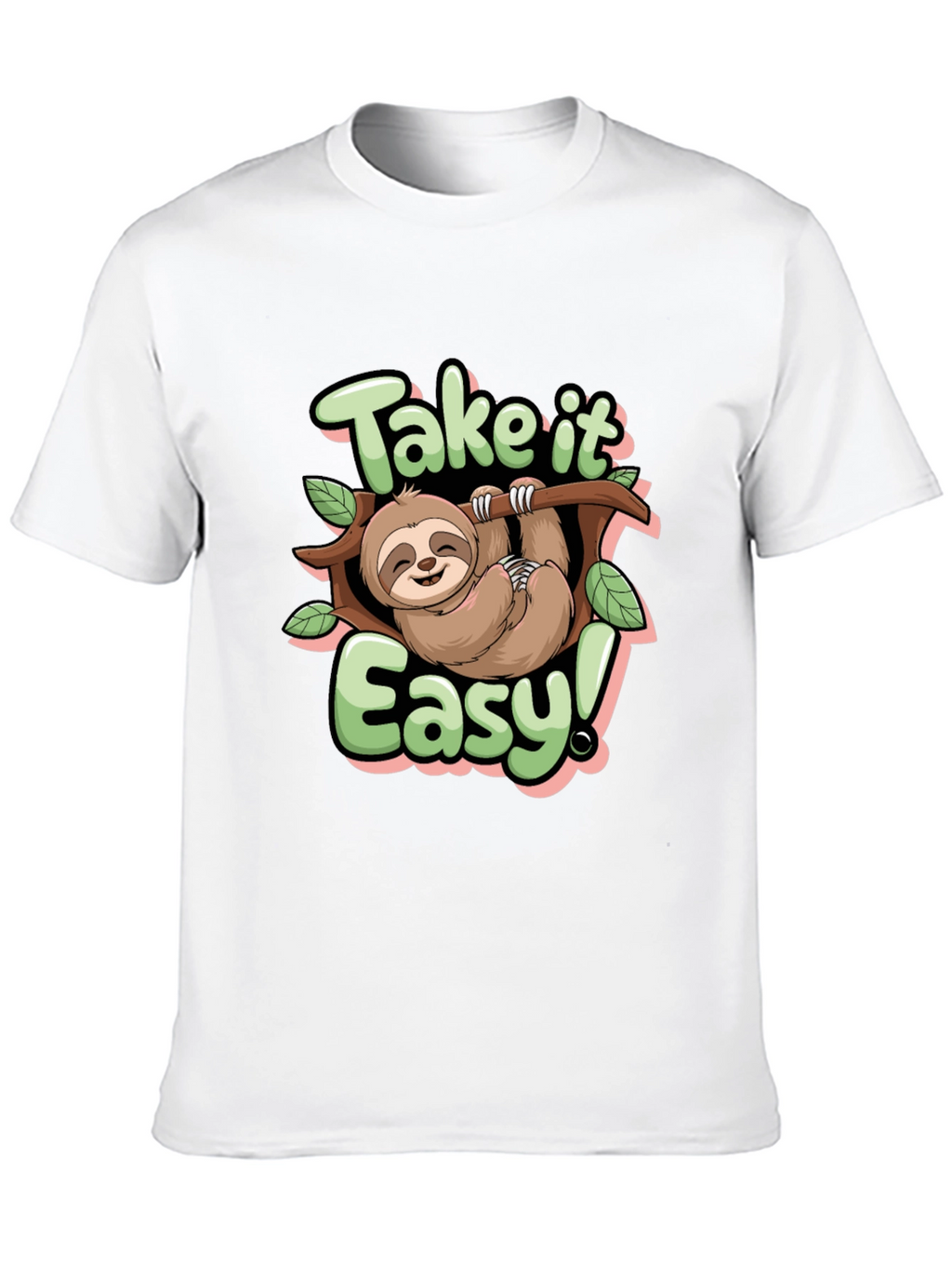 Take it Easy Sloth Graphic Tee - Relaxed Fit