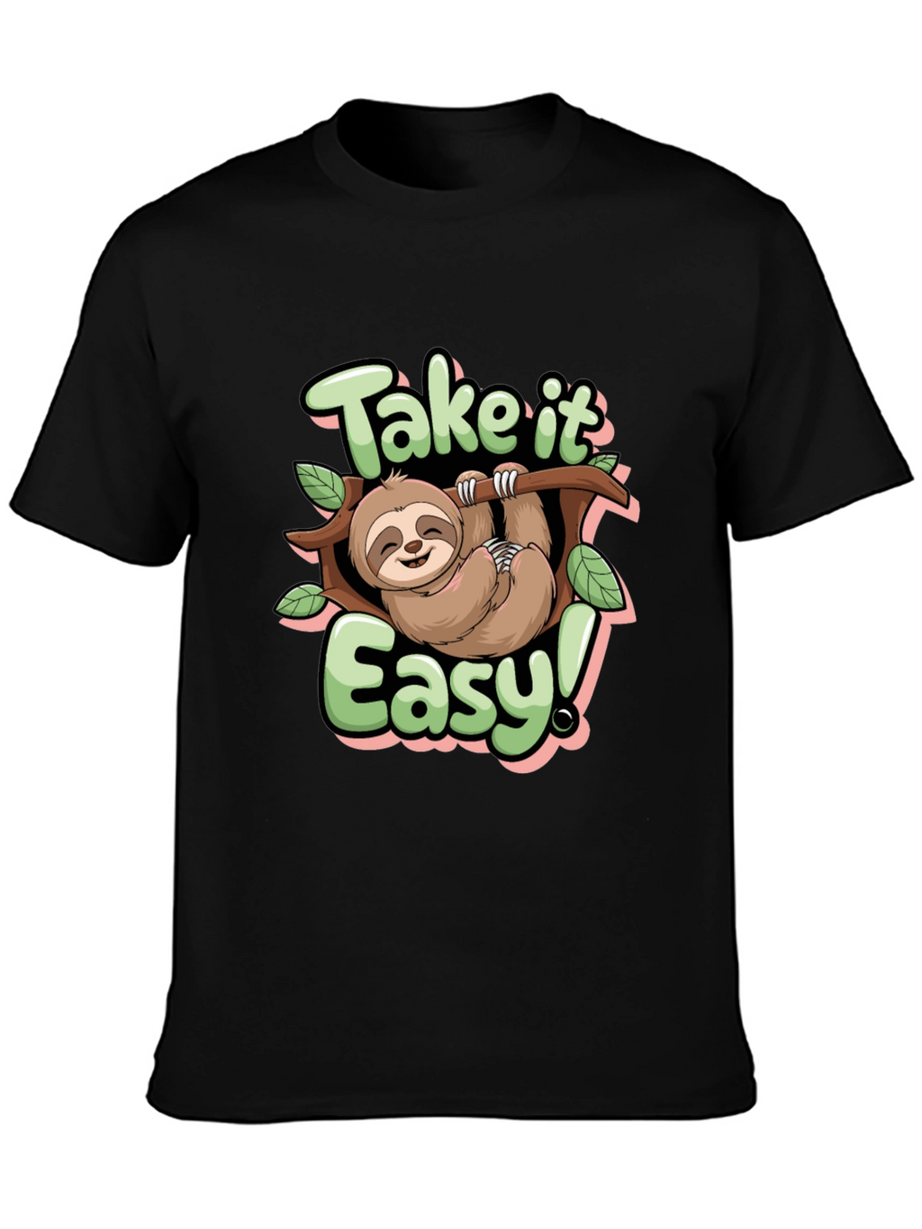 Take it Easy Sloth Graphic Tee - Relaxed Fit