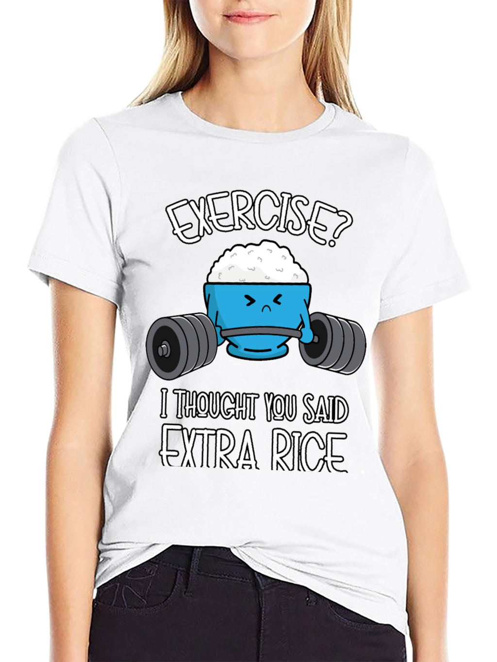 Funny Exercise? Extra Rice Graphic T-Shirt