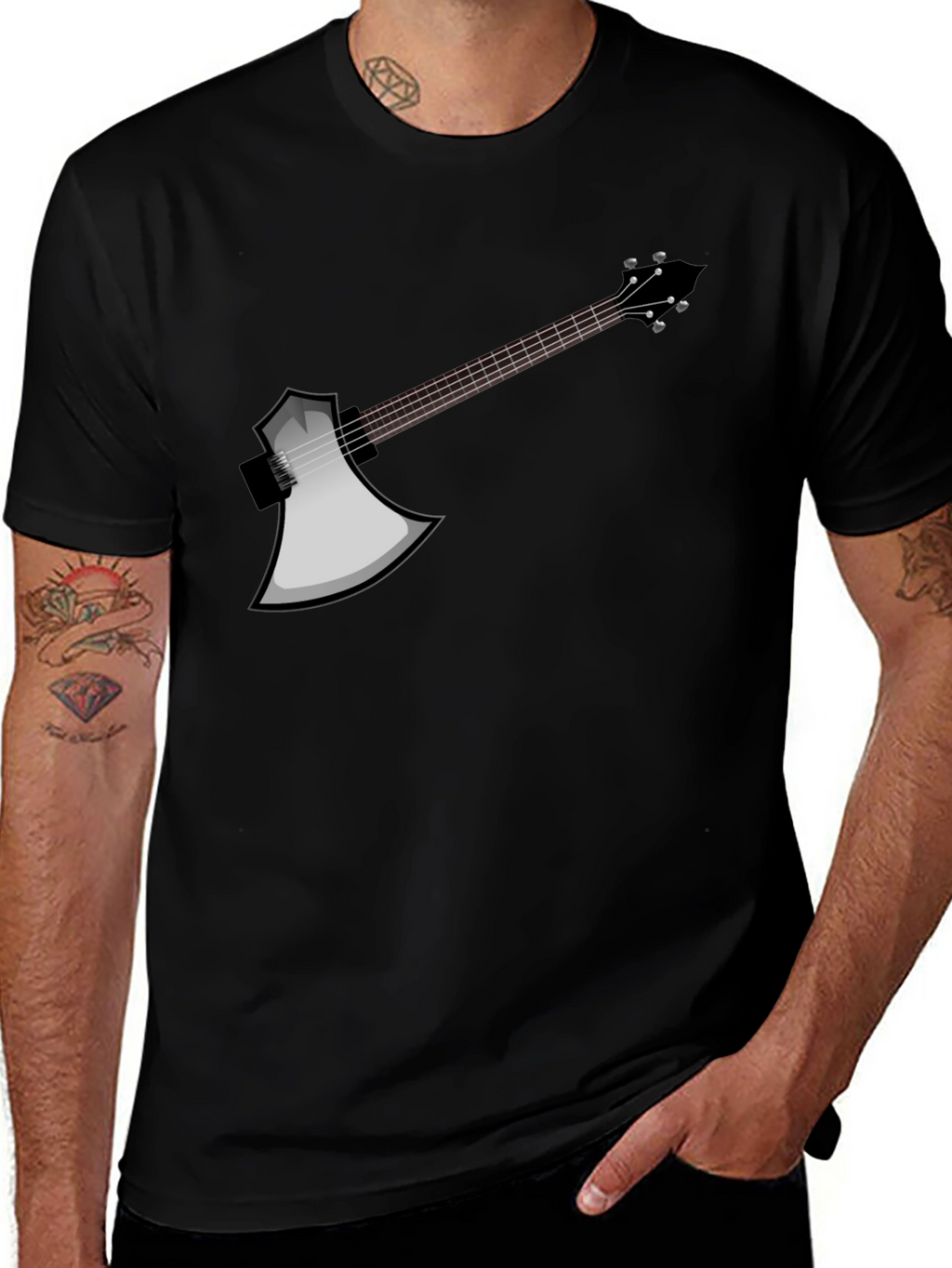 Axe Guitar T-Shirt - Rock On!