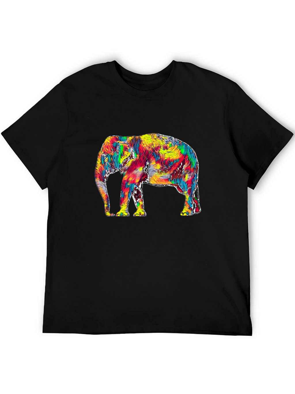 Vivid Elephant Graphic Tee - Stylish Mens T-Shirt