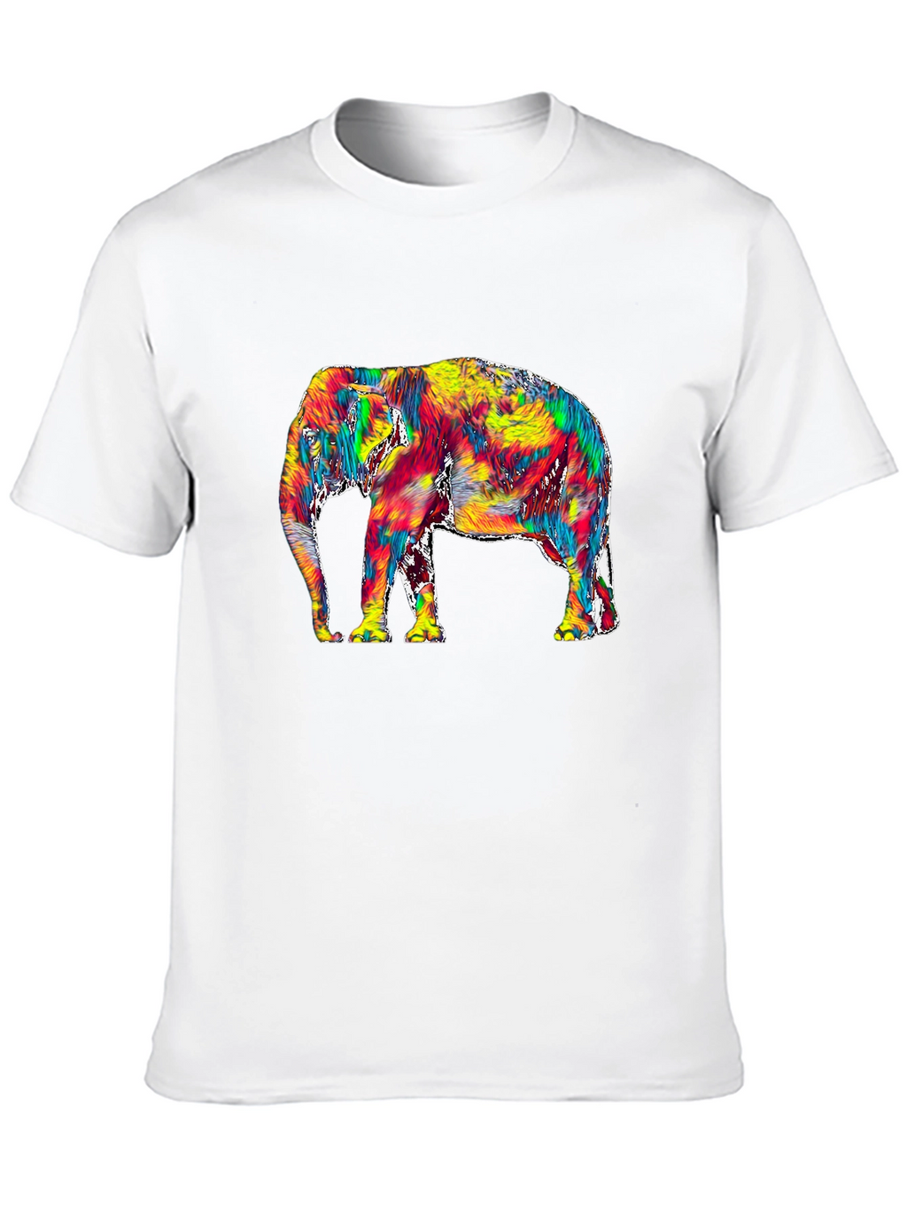 Vivid Elephant Graphic Tee - Stylish Mens T-Shirt