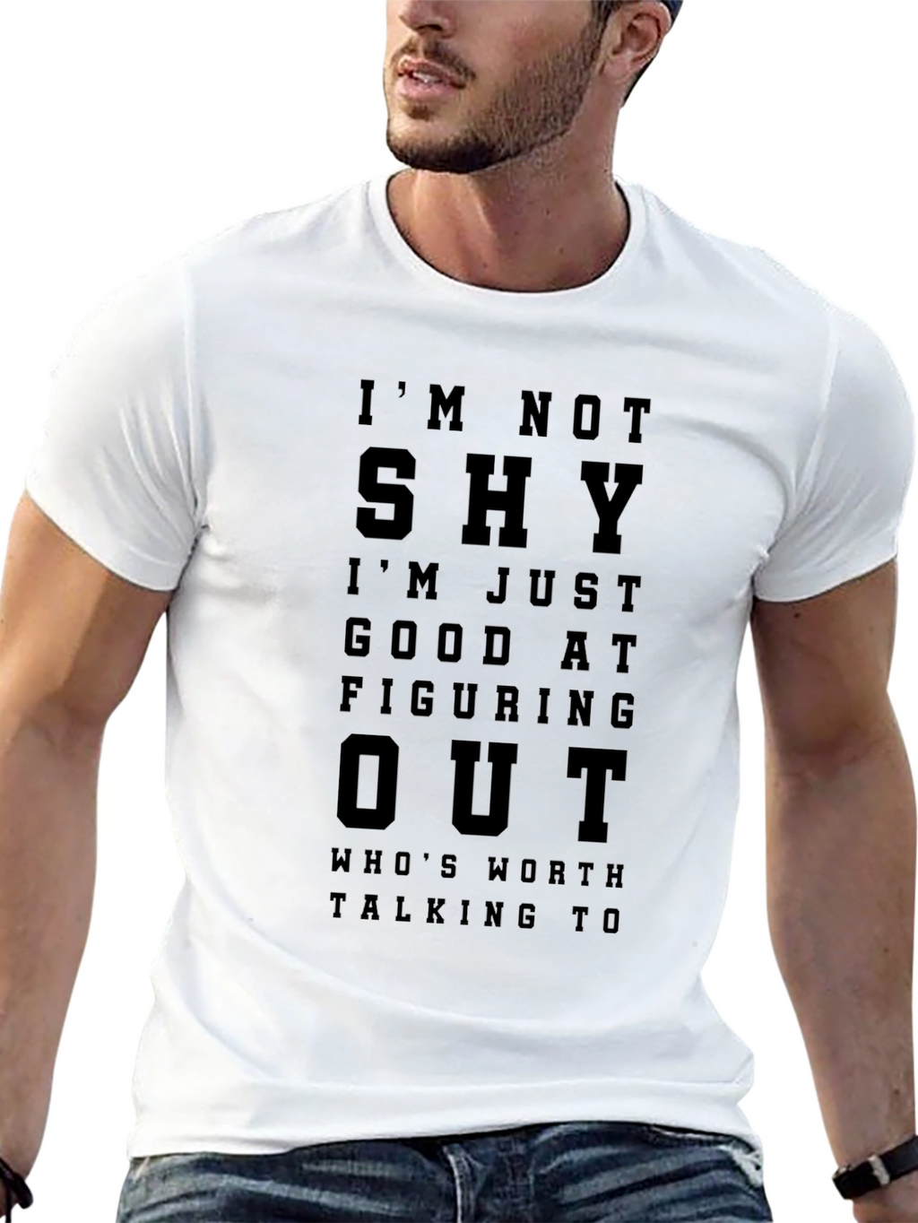Im Not Shy Graphic T-Shirt - Black