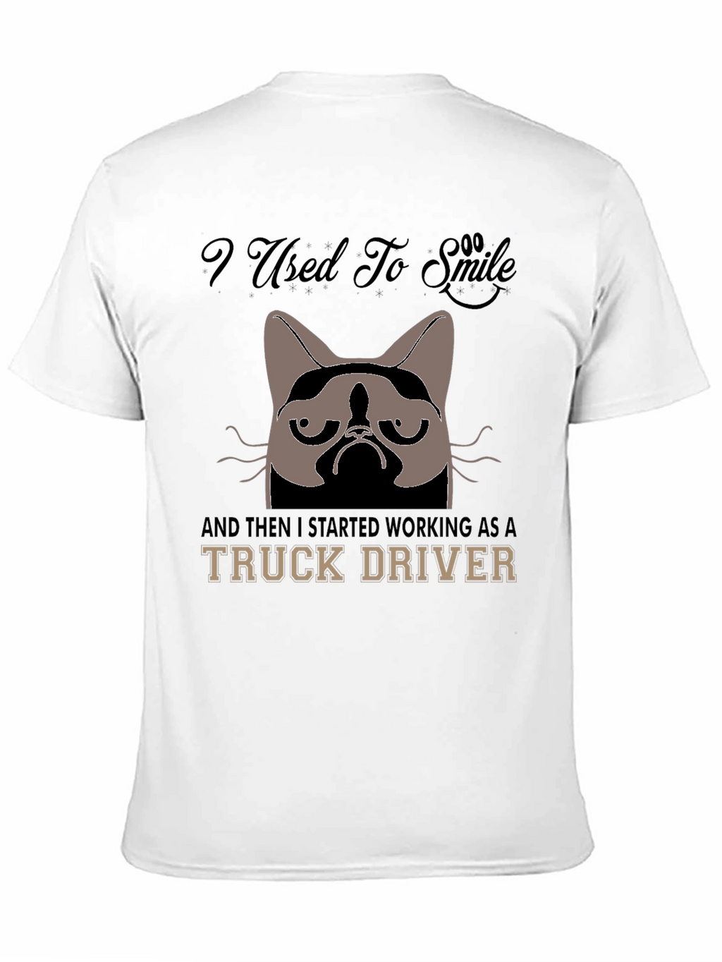 Grumpy Cat Truck Driver Graphic T-Shirt