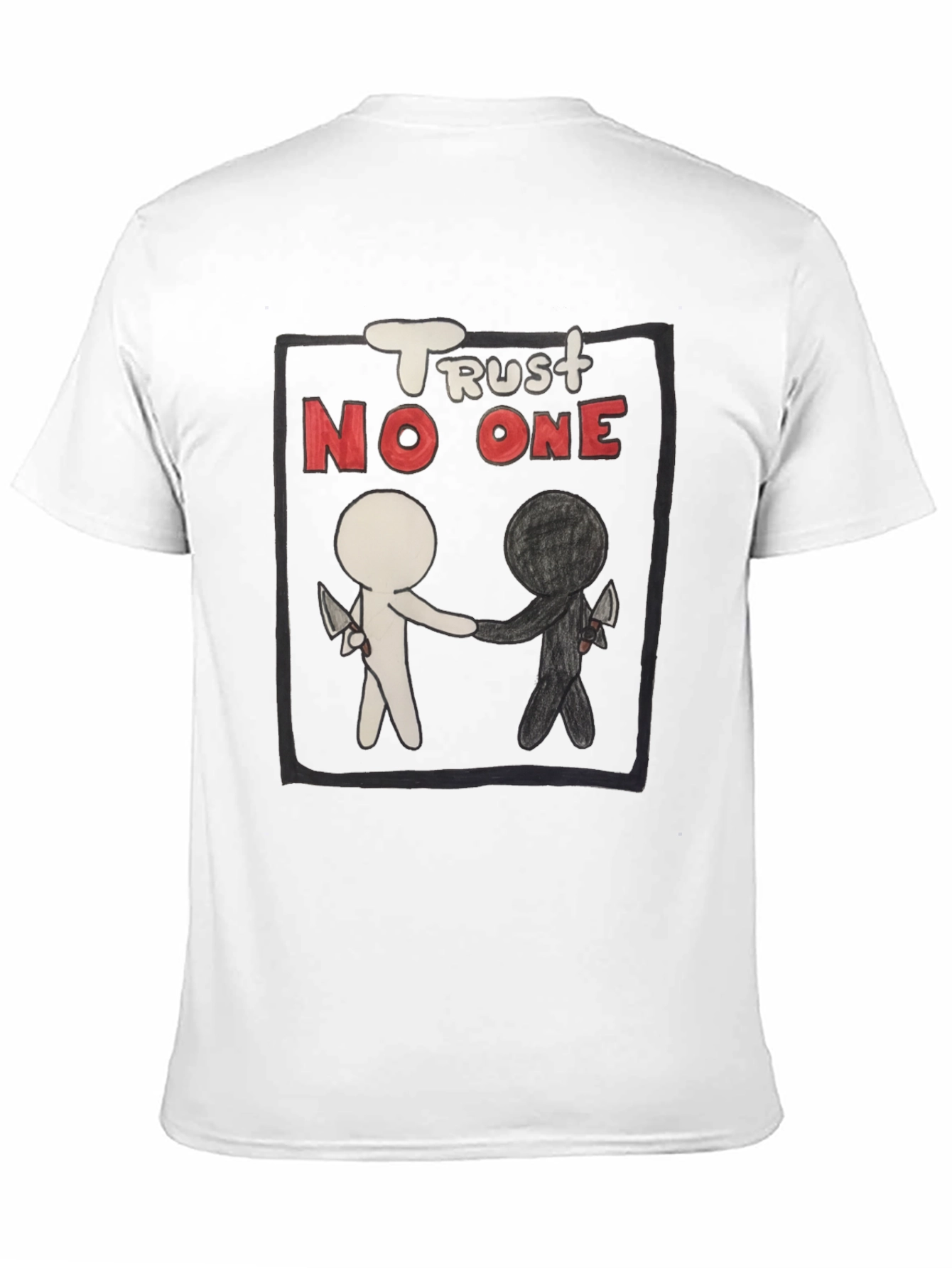 Trust No One Graphic Tee - Black
