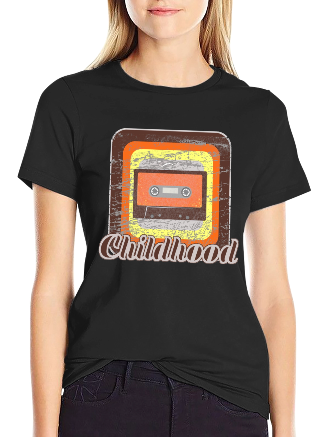 Retro Childhood Cassette Tape Graphic Tee