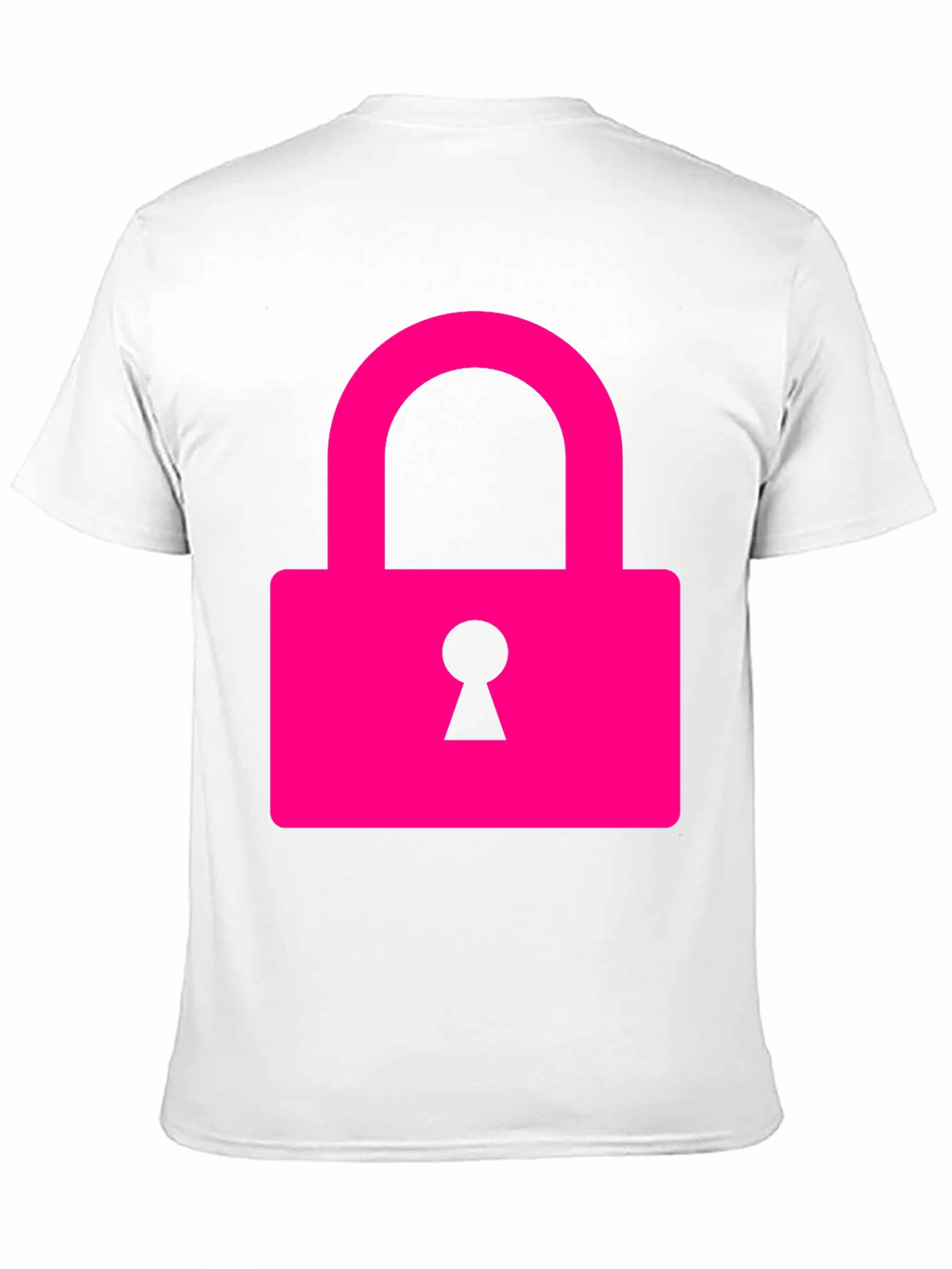 Cool Pink Lock Graphic T-Shirt