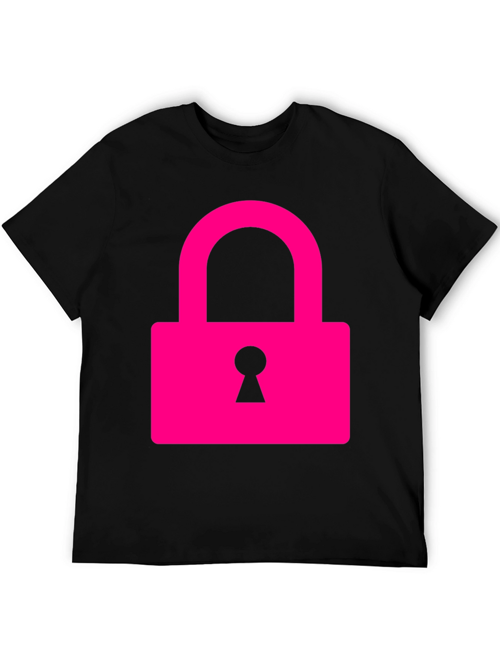 Cool Pink Lock Graphic T-Shirt