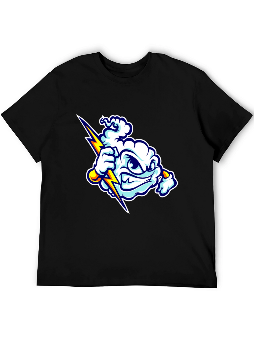Storm Cloud Graphic T-Shirt - Black Cotton Tee
