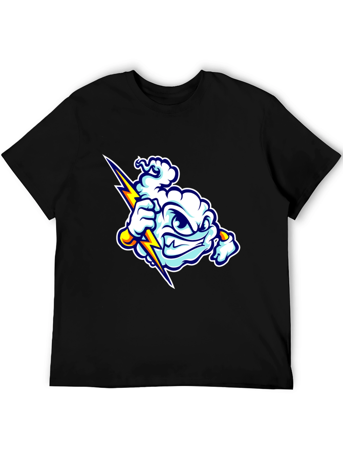 Storm Cloud Graphic T-Shirt - Black Cotton Tee