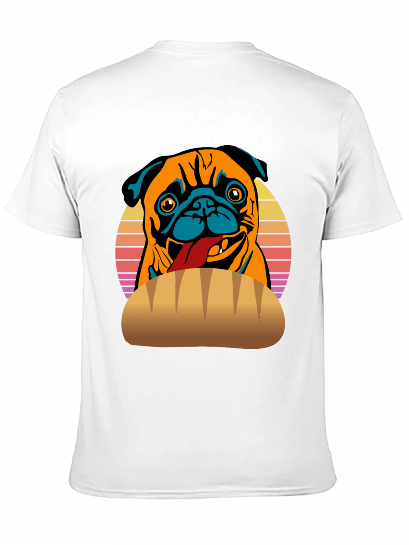 Pug in a Bun T-Shirt - Funny Dog Tee