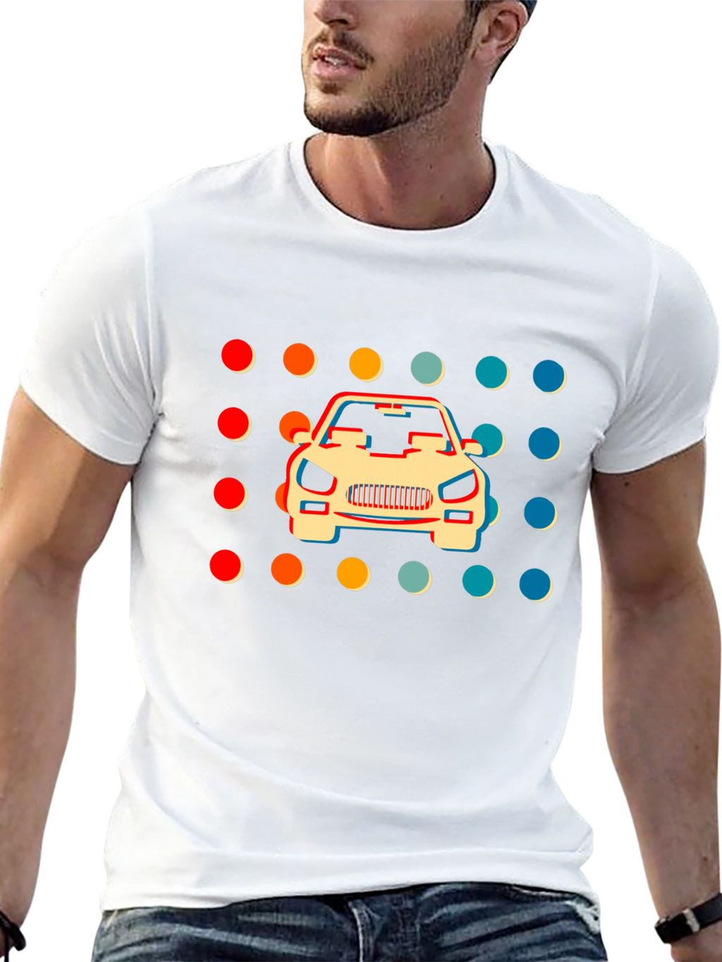 Retro Car Graphic T-Shirt