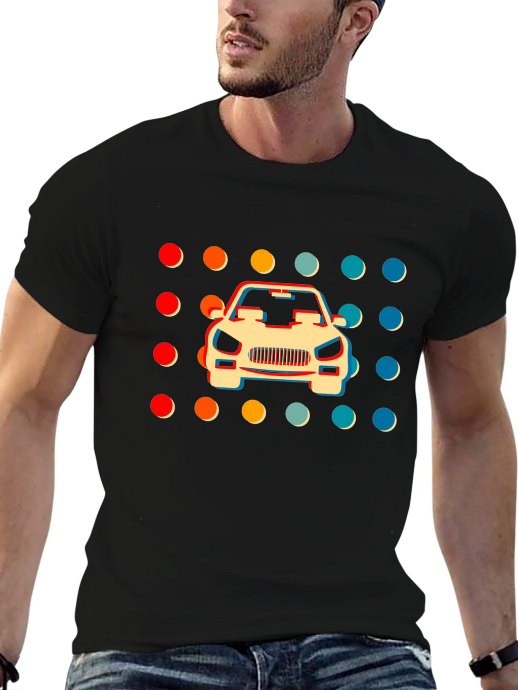Retro Car Graphic T-Shirt