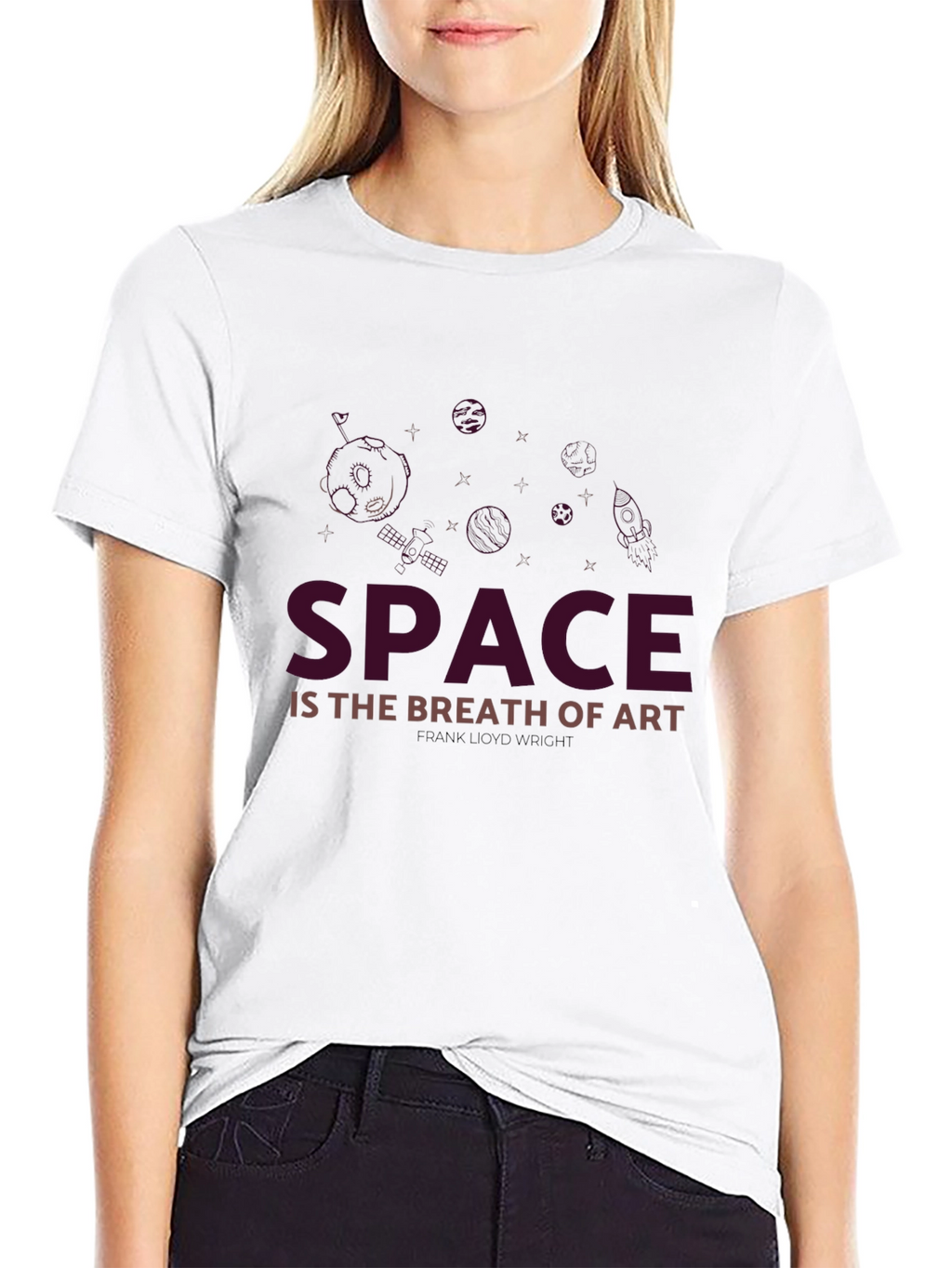 Space is the Breath of Art Black T-Shirt