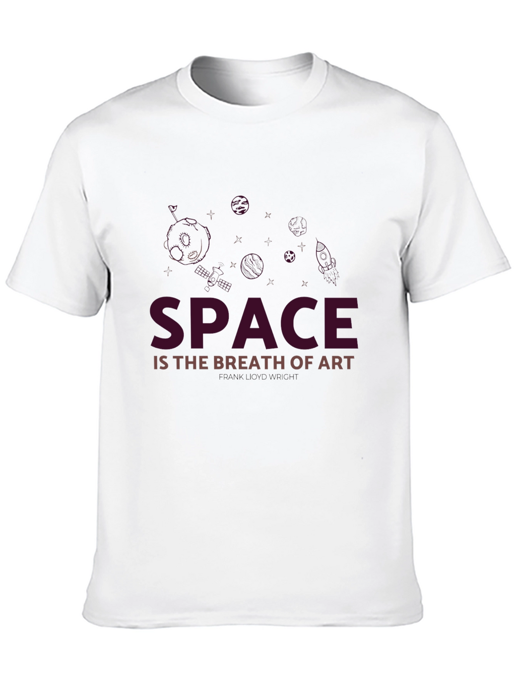 Space is the Breath of Art Black T-Shirt
