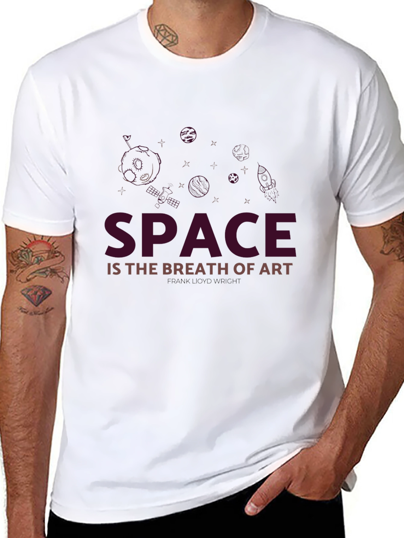 Space is the Breath of Art Black T-Shirt