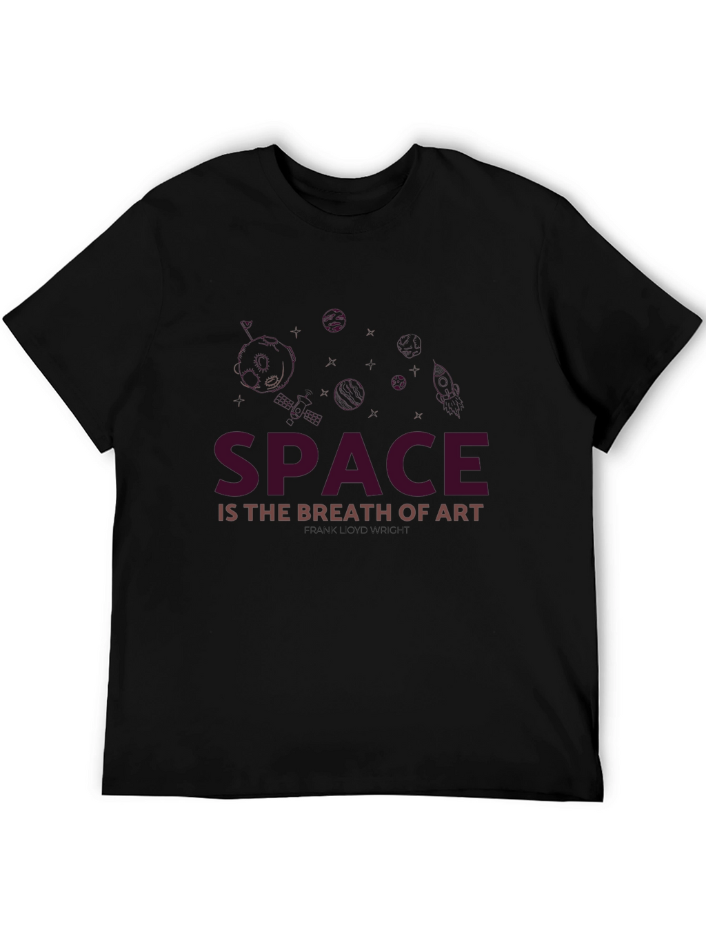 Space is the Breath of Art Black T-Shirt