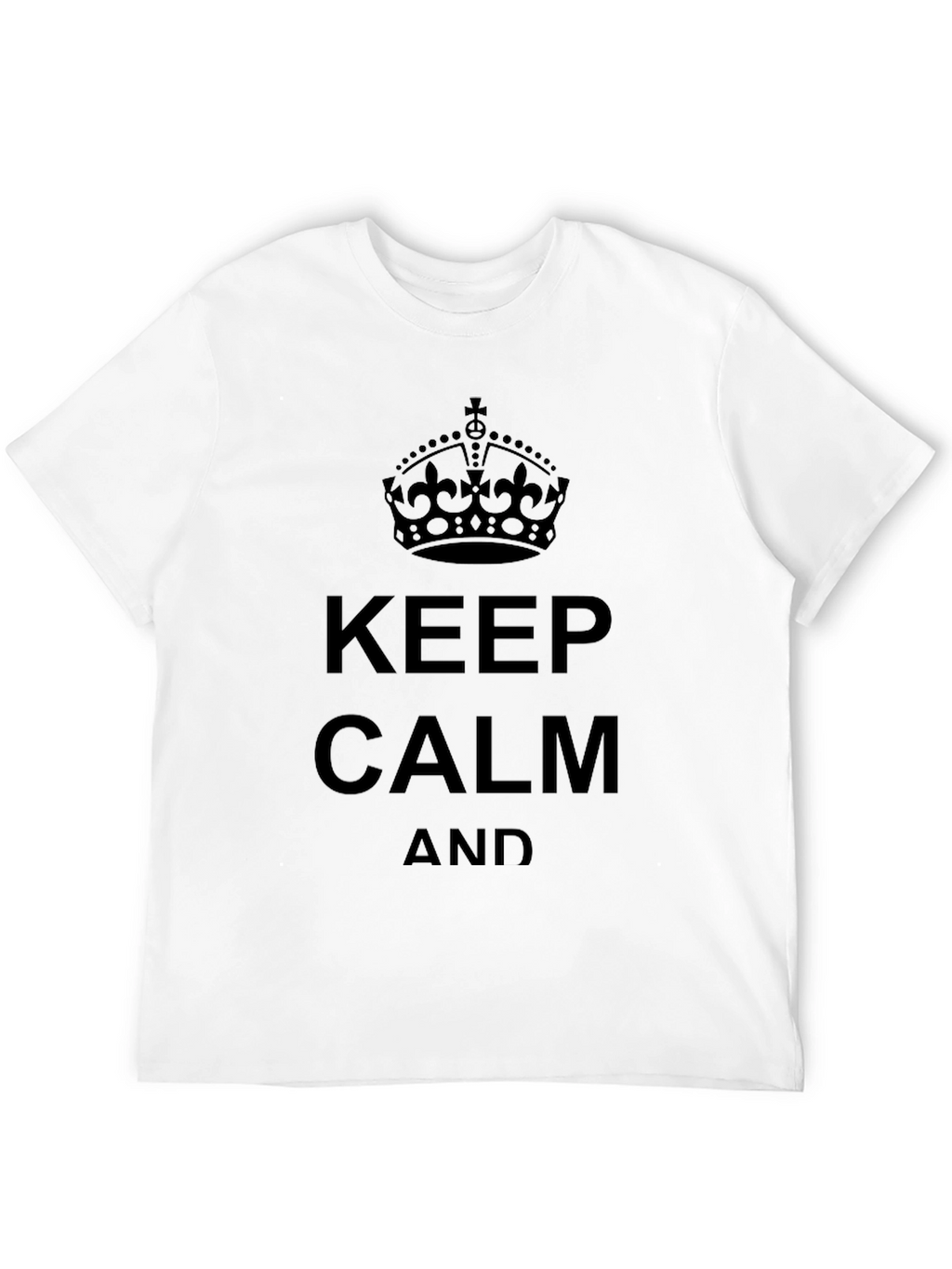 Keep Calm Graphic Tee - Black Cotton Casual T-Shirt