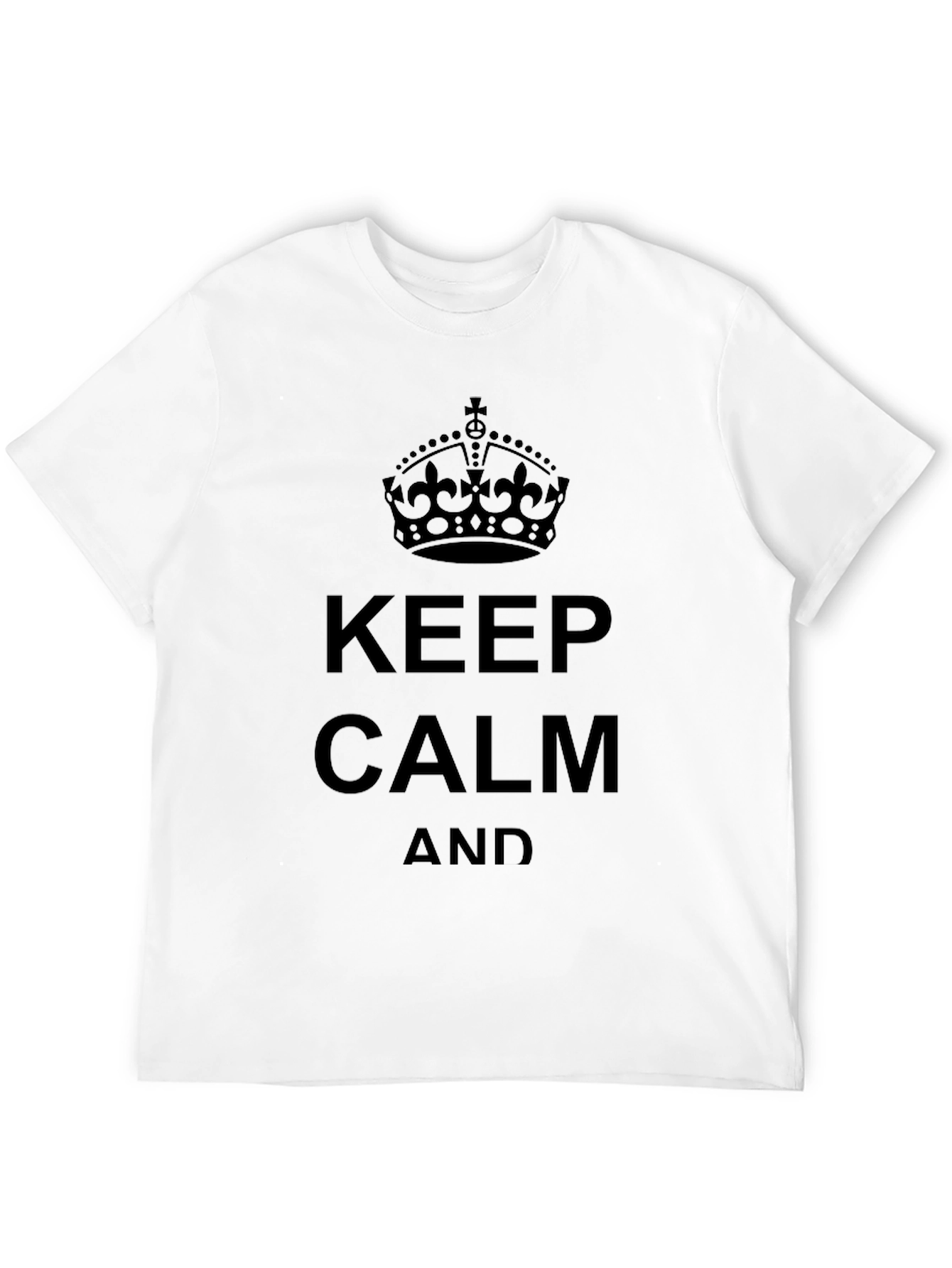 Keep Calm Graphic Tee - Black Cotton Casual T-Shirt