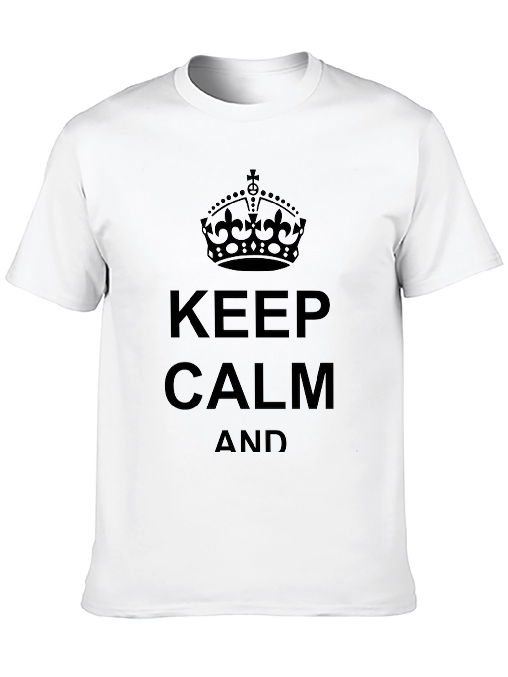 Keep Calm Graphic Tee - Black Cotton Casual T-Shirt
