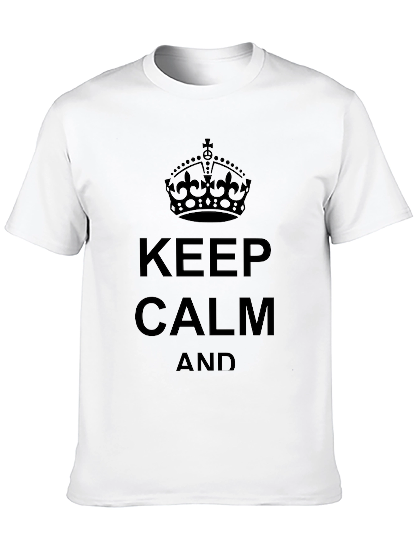 Keep Calm Graphic Tee - Black Cotton Casual T-Shirt