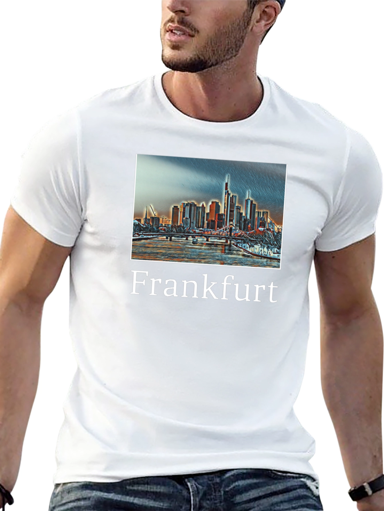 Frankfurt Cityscape Graphic T-Shirt